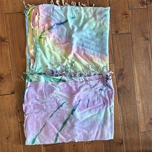 Set of 2 Sand Cloud Towels- tie dye